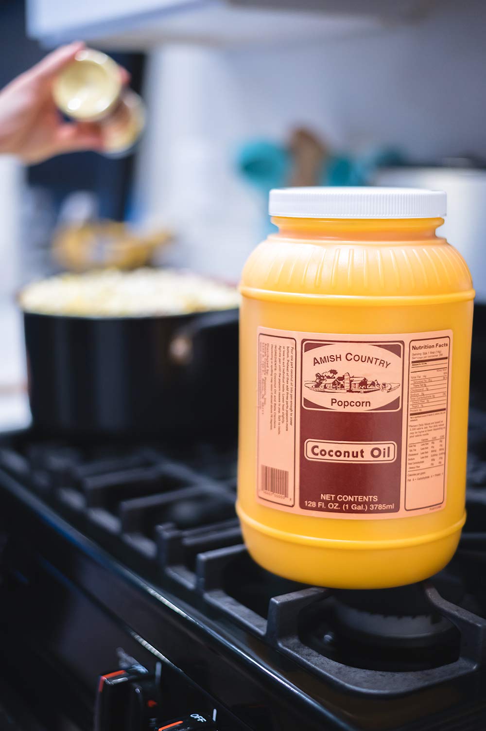 Amish Country Popcorn Coconut Oil is tree nut and peanut free for allergy-conscious kitchens.