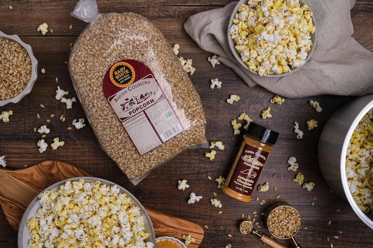 Amish Country Popcorn low-calorie snack option for lighter indulgence