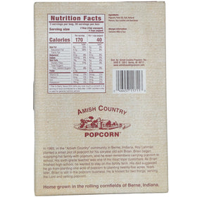 Amish Country Popcorn microwave bags in box for quick, easy popcorn.