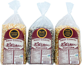 Amish Country Popcorn Mushroom bag ready to pop for light snacks