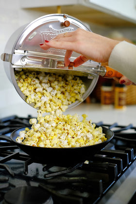 Amish Country Popcorn non-GMO gluten-free label for peace of mind.