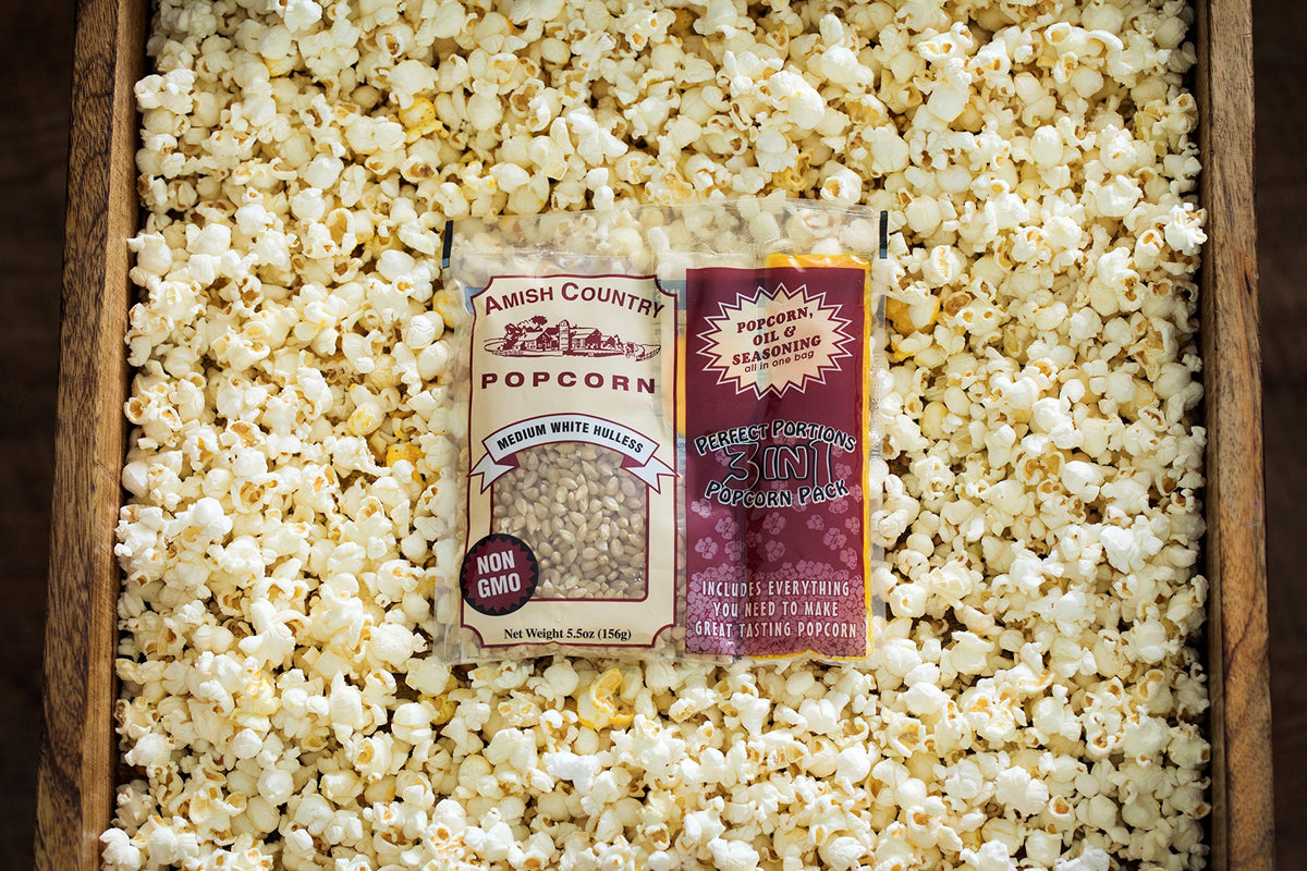 Amish Country Popcorn non-GMO and gluten-free option for dietary variety.
