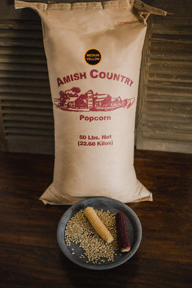 Amish Country Popcorn popping in a pot for a warm snack.