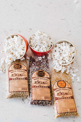Amish Country Popcorn Purple kernels offer vibrant color and bold flavor.