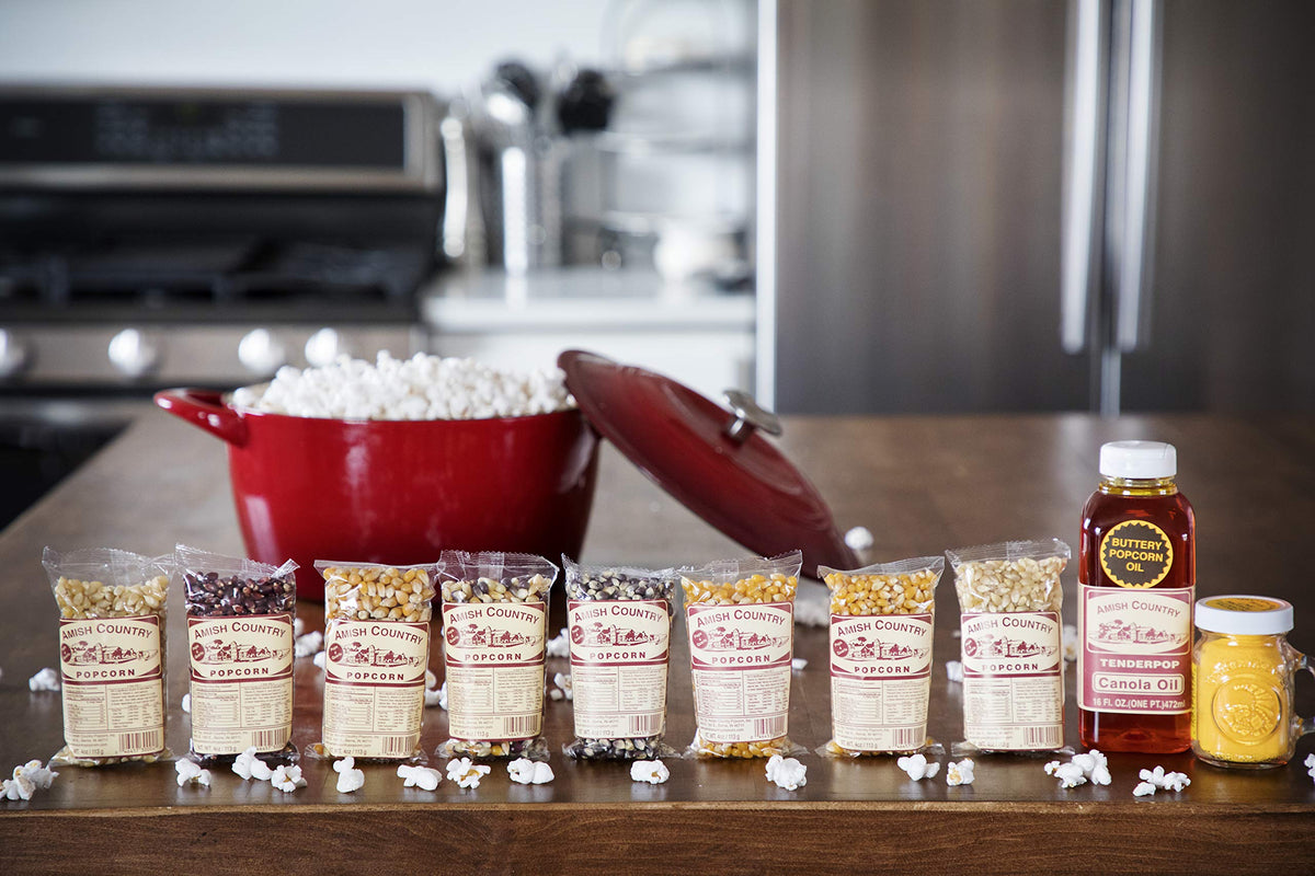 Amish Country Popcorn purple kernel adds color and flavor