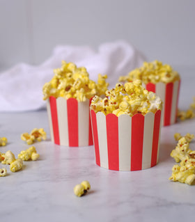 Amish Country Popcorn purple kernels nut-free packaging, ideal for shared snacks.