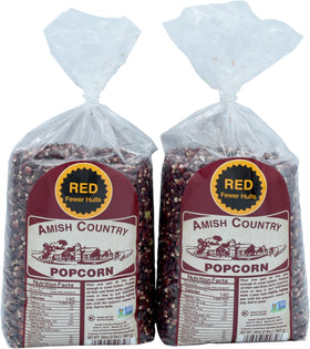 Amish Country Popcorn red kernel bag — premium non-GMO kernels for fresh, crunchy snacking.