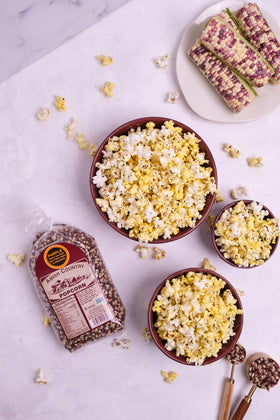 Amish Country Popcorn Storage Container keeps kernels fresh and crispy.