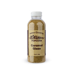 Amish Country Popcorn Sweet Caramel Glaze bag showing non-GMO snack ready to enjoy