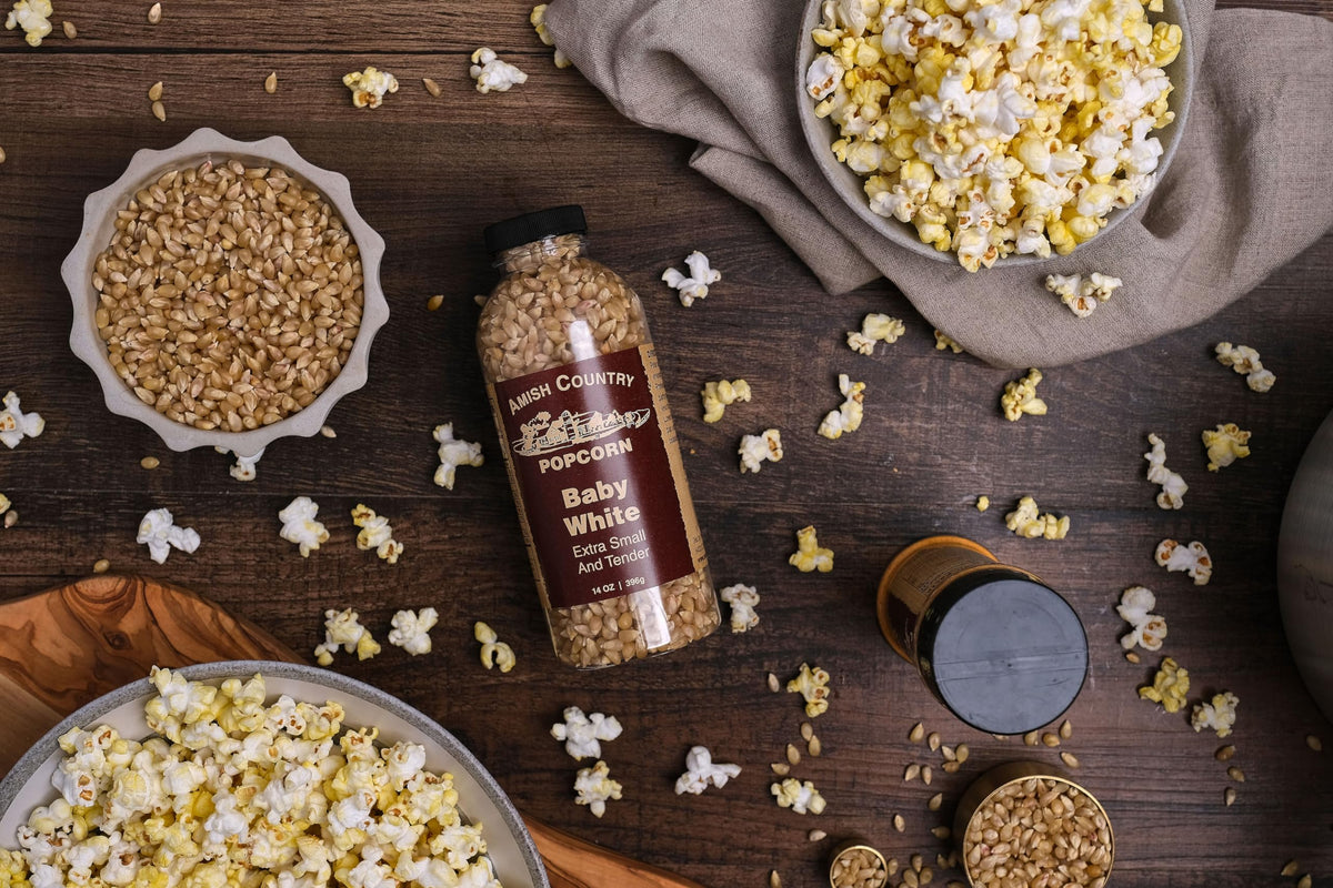 Amish Country Popcorn tree nut and peanut free, safe for many diets.