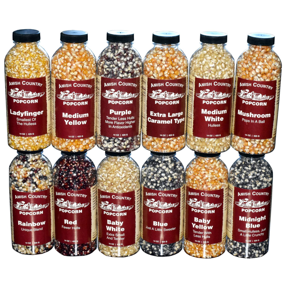 Amish Country Popcorn variety bundle for versatile home snacking.