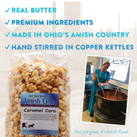 Amish Good gift-ready popcorn pack, ideal for celebrations.
