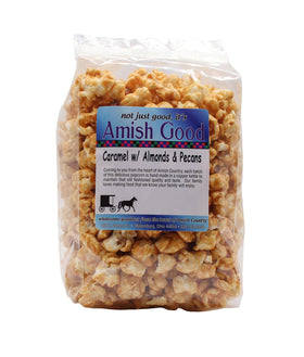 Amish Good premium caramel popcorn bag front showcasing gift-worthy packaging