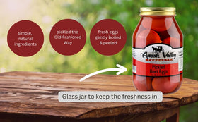Amish Valley Pickled Eggs at Church Meals provide a traditional side