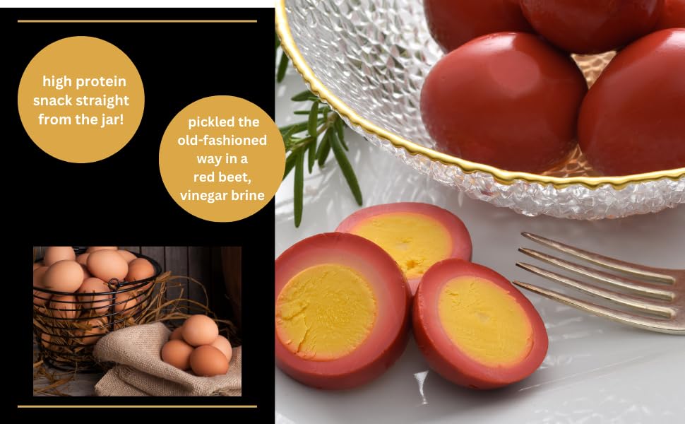 Amish Valley Pickled Eggs on Salads add color and protein