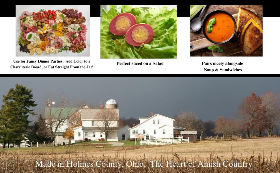 Amish Valley Pickled Eggs with Sandwiches make a tasty bite