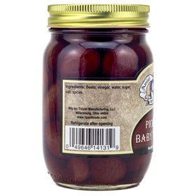 Amish Wedding all natural beets in brine jar, adds color and texture to meals.