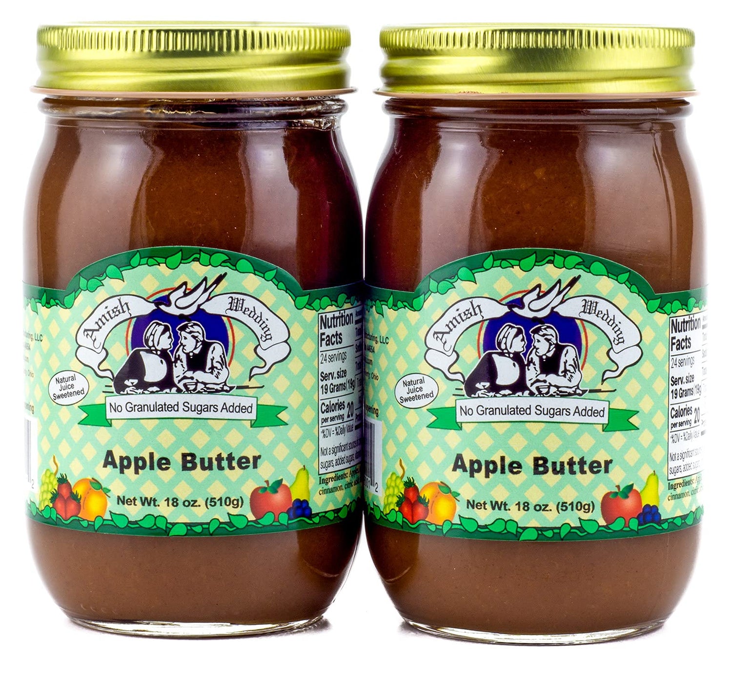 Amish Wedding Apple Butter 2-pack for convenient breakfasts and snacks