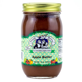 Amish Wedding Apple Butter jar close-up shows smooth texture for easy spreading