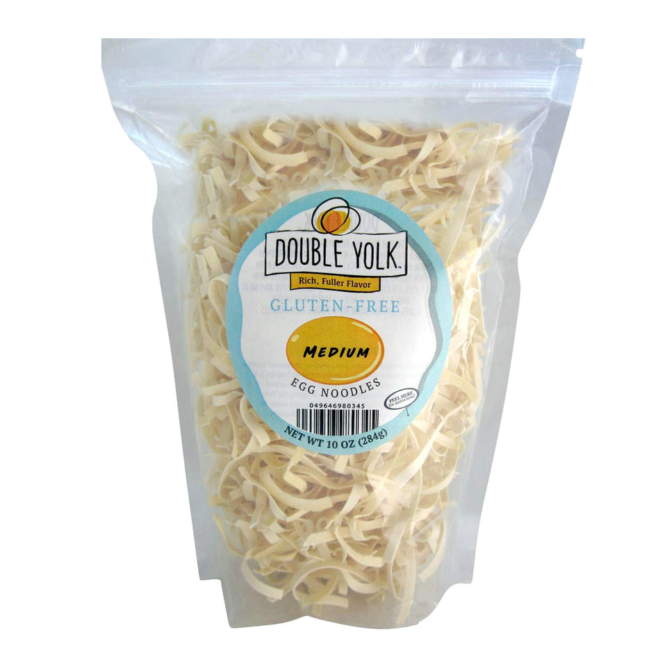 Amish Wedding gluten-free noodles pack close shows premium color, ready for quick weeknight meals.