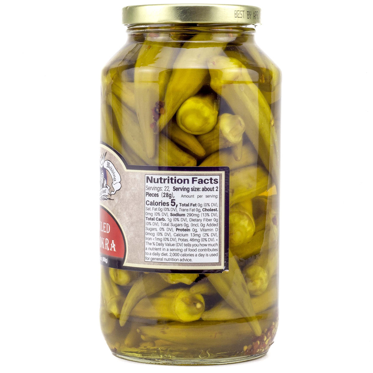 Amish Wedding hot pickled okra on serving plate for a versatile snack