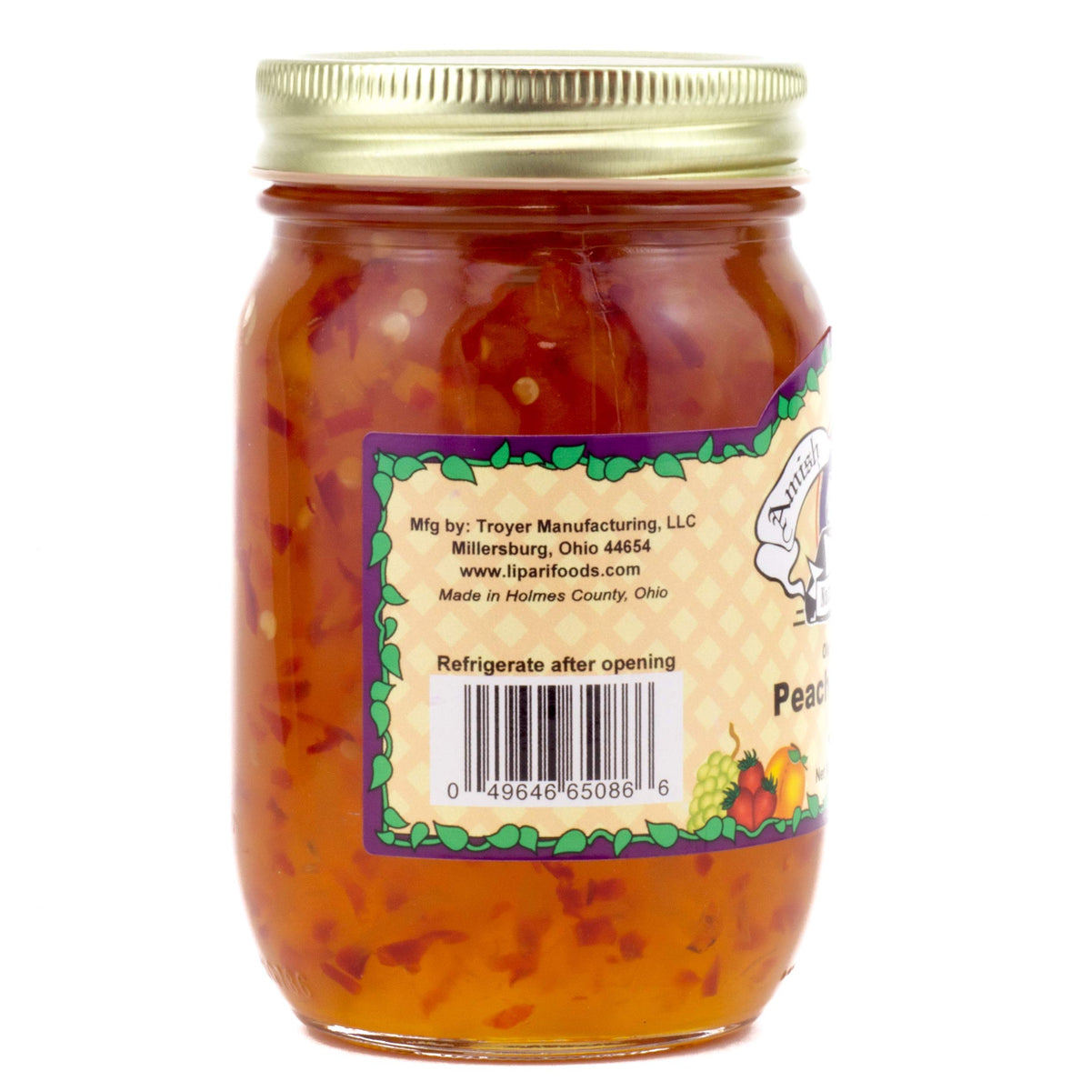 Amish Wedding Peach Jalapeno Jam 18oz pack2 toast serving showcases versatility.