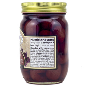 Amish Wedding pickled baby beets on a plate as a tangy side dish.
