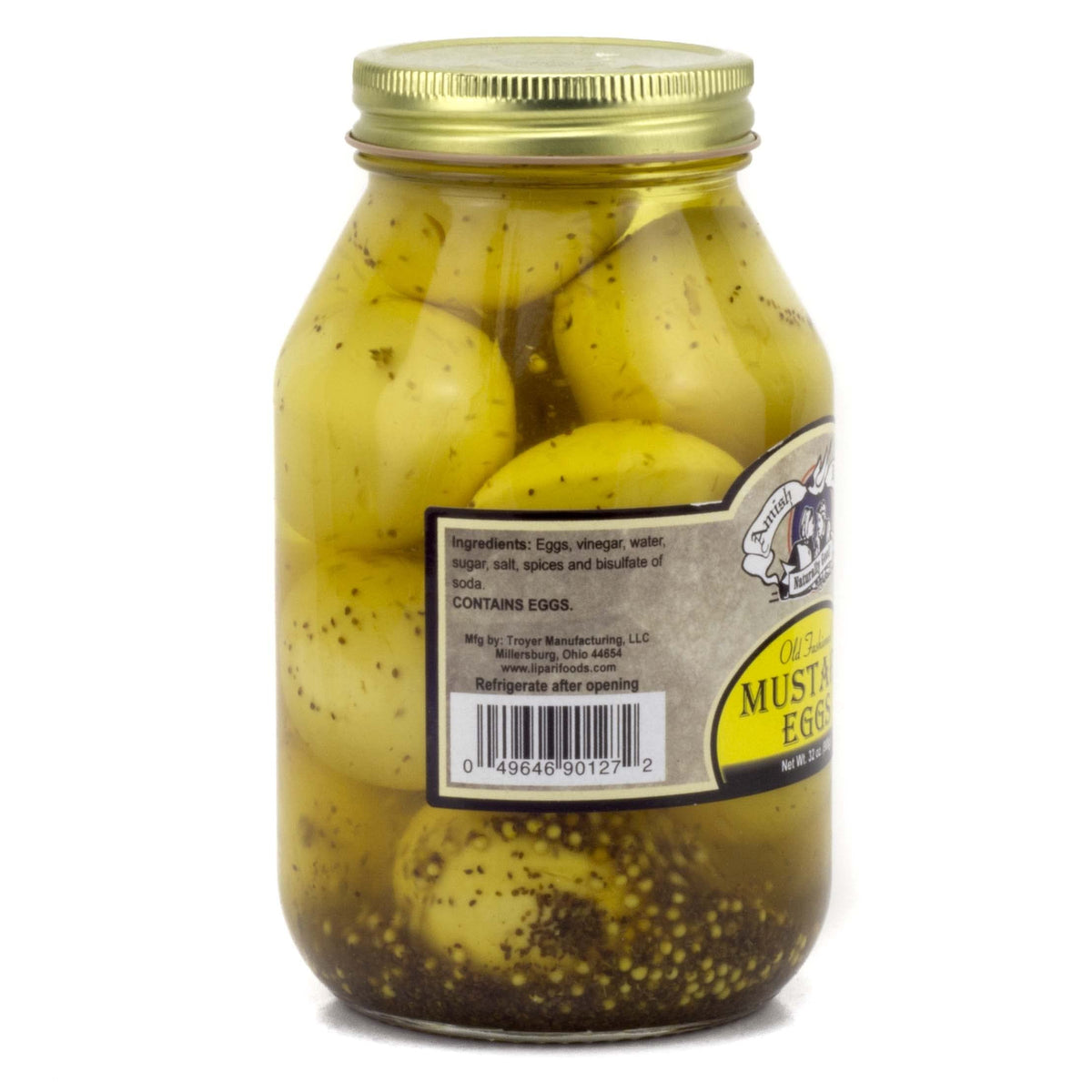 Amish Wedding 32 oz jar close-up highlighting size and brine clarity