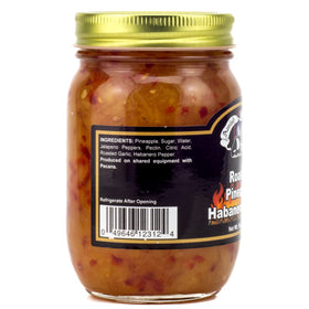 Amish Wedding Roasted Pineapple Habanero Sauce dip with tortilla chips.