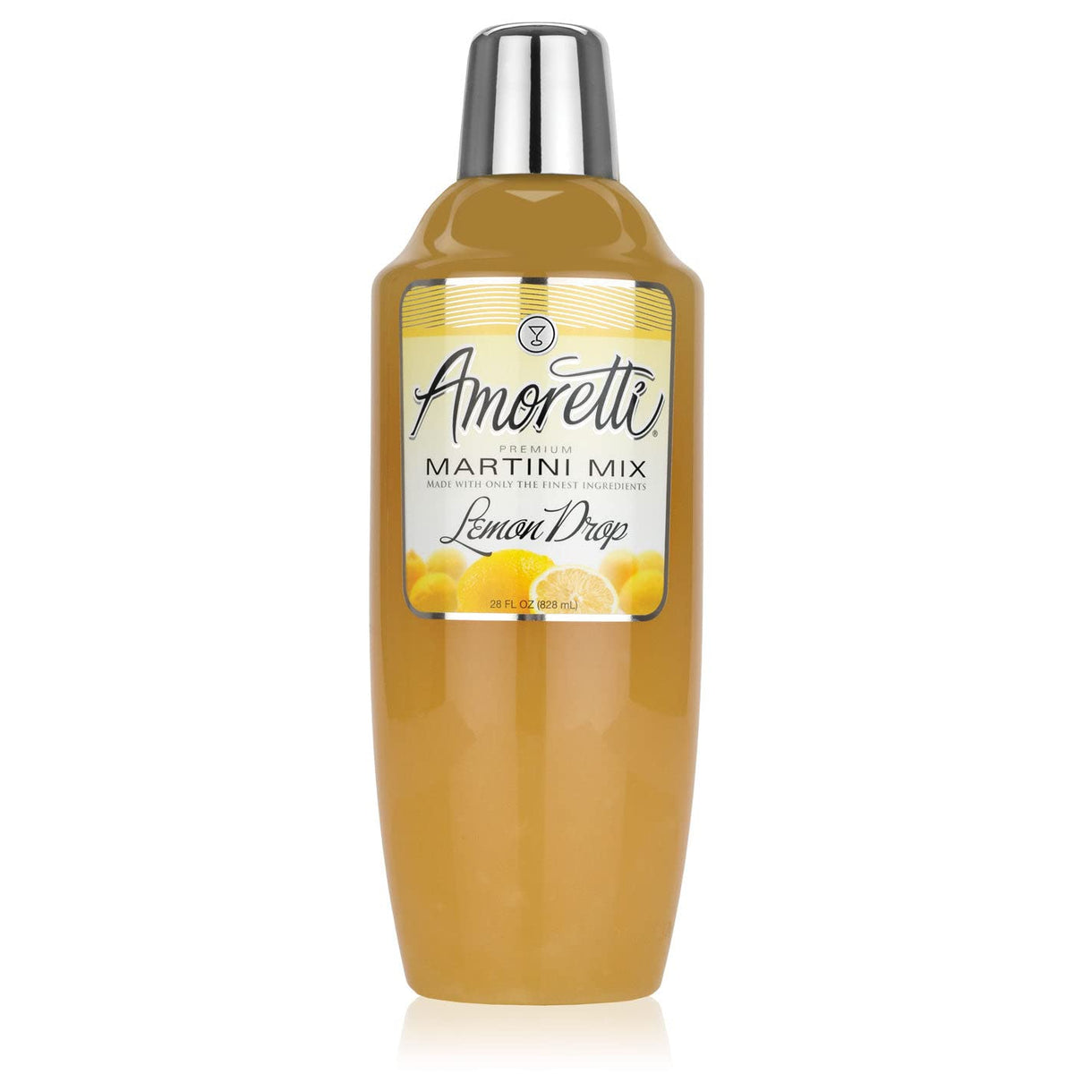 Amoretti Lemon Drop bottle pour for bright, citrus-forward cocktails.