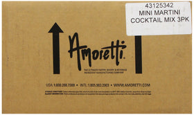Amoretti Premium Martini Mix Sour Apple bottle pour, tart fruit sweetness for creative cocktails.