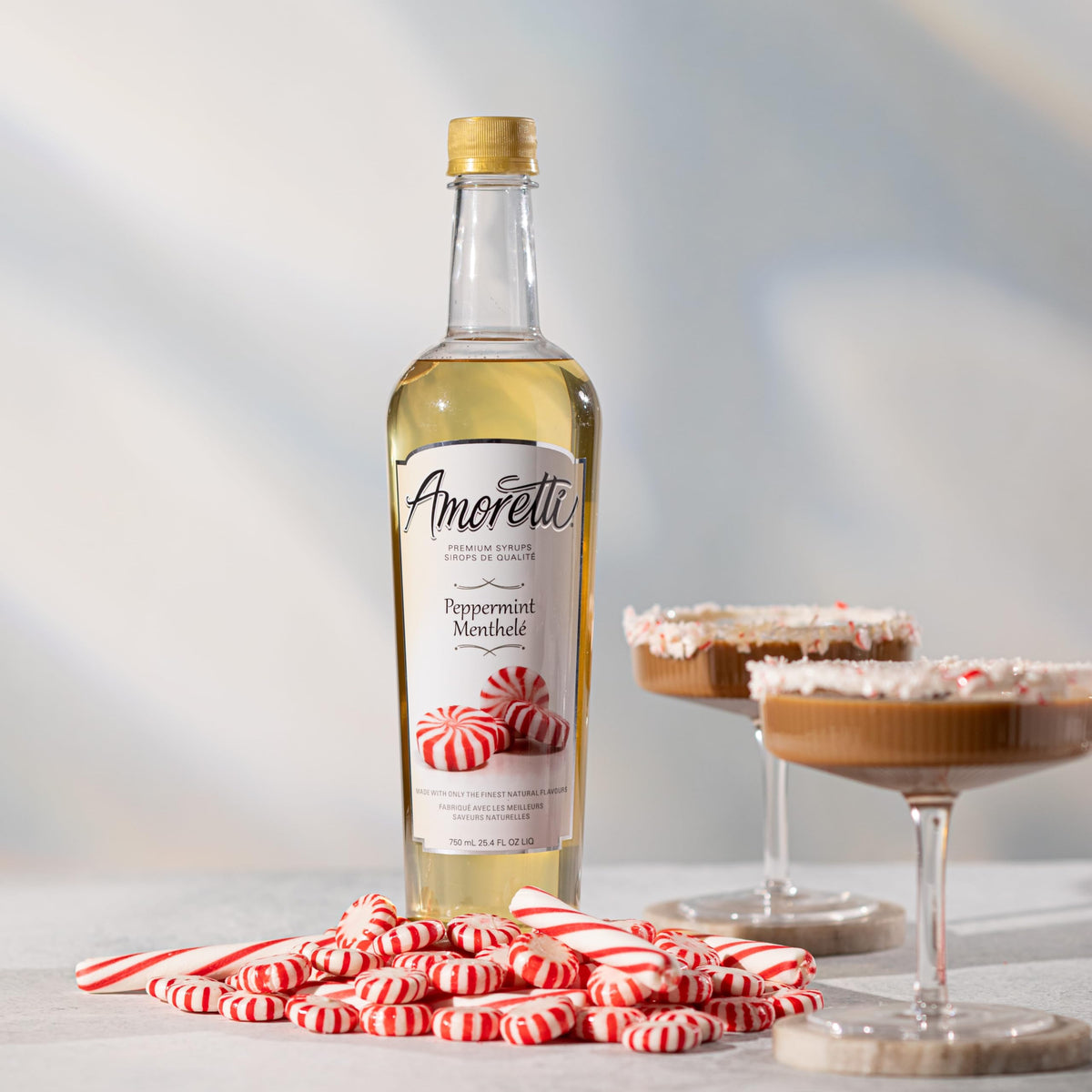 Amoretti Peppermint Syrup enhances coffee and lattes