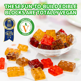 AMOS 4D fat-free gummy blocks offer a lighter sweet option.