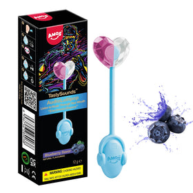 Individually wrapped AMOS lollipop ready for gifting or party favors