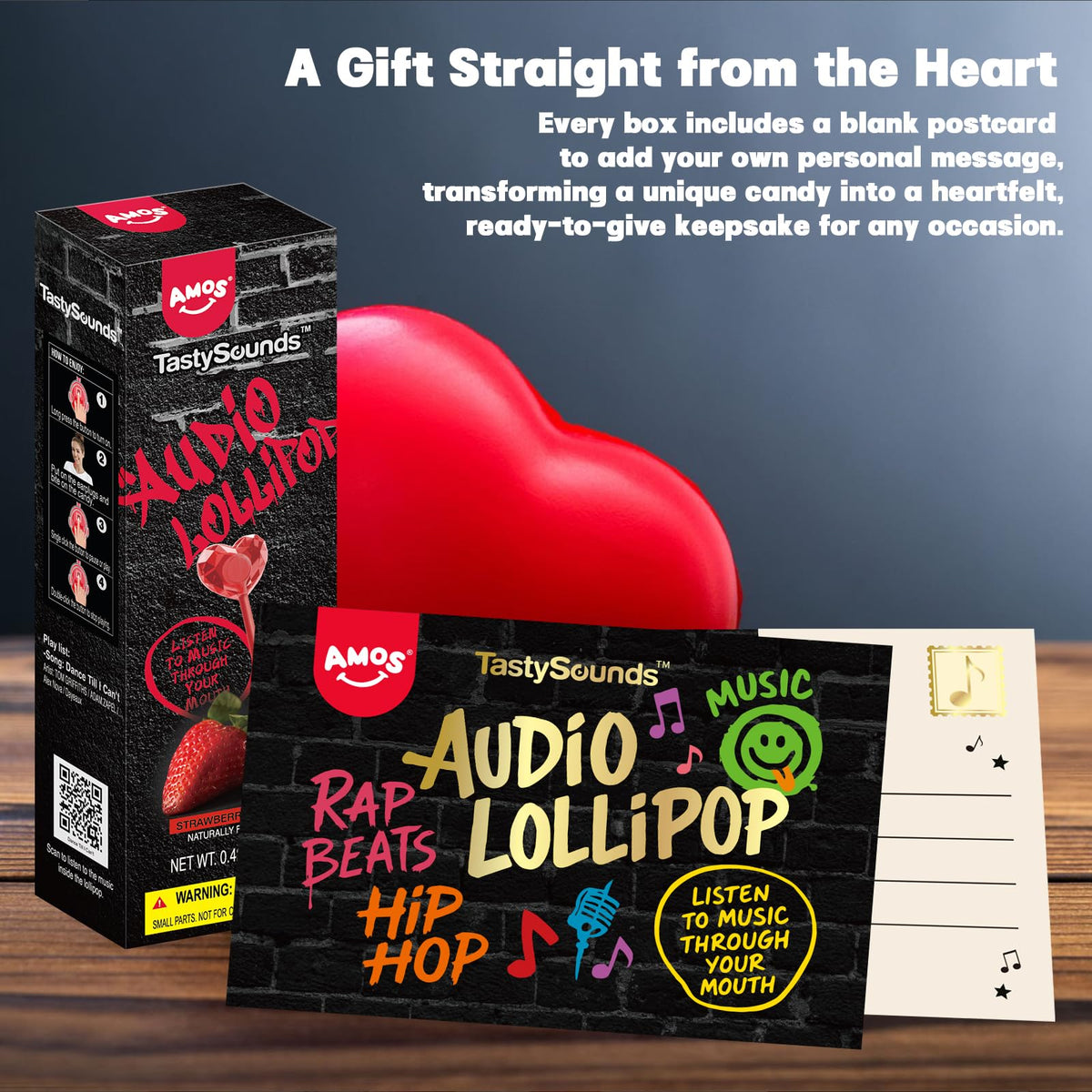 AMOS Individually Wrapped Lollipops ready for gifting or events.