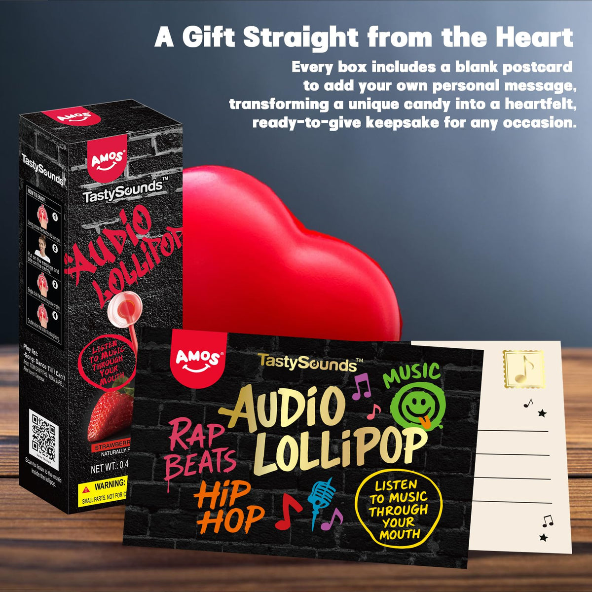Amos Lollipop Package in a festive hamper for Easter baskets.