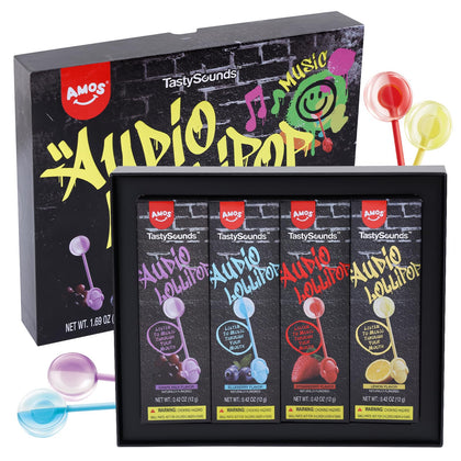 Amos Music Lollipop Suckers with earbuds deliver immersive hip hop audio while you snack.