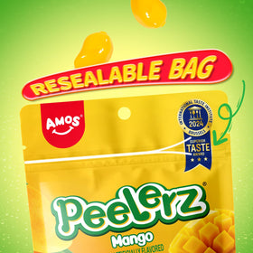 Amos Peelerz real fruit juice enhances natural mango flavor.