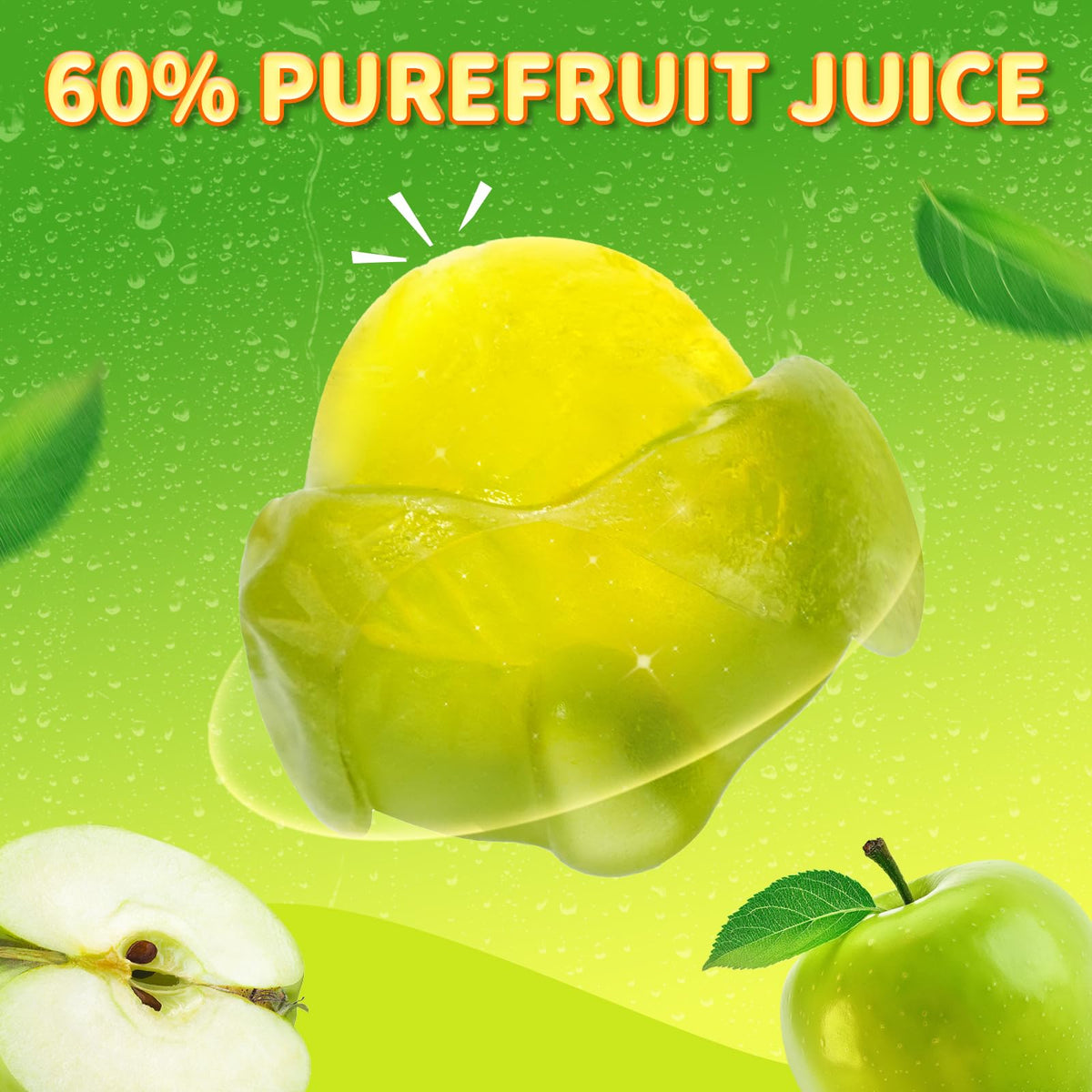 AMOS Peelerz green apple outer layer emphasizes bright, juicy peelable fun.