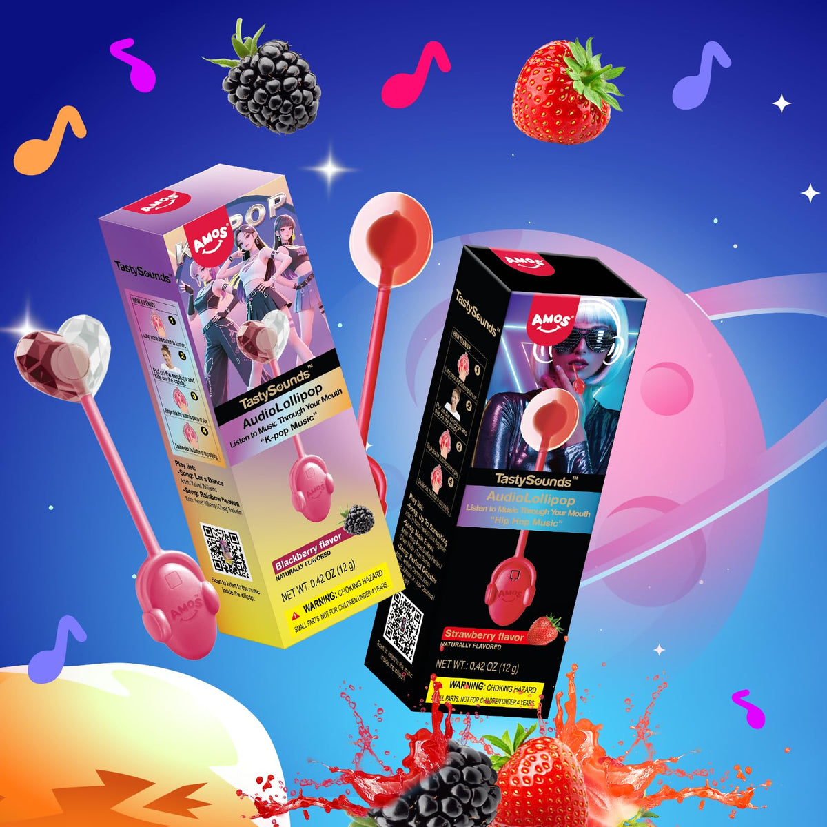 Amos Strawberry Blackberry Flavor Duo offers a fruity treat