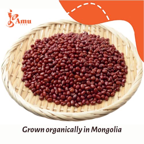 AMU Nutrition adzuki beans powder serving suggestion on cup for quick hydration.