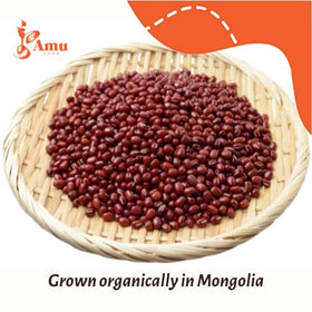 AMU Nutrition adzuki beans powder serving suggestion on cup for quick hydration.