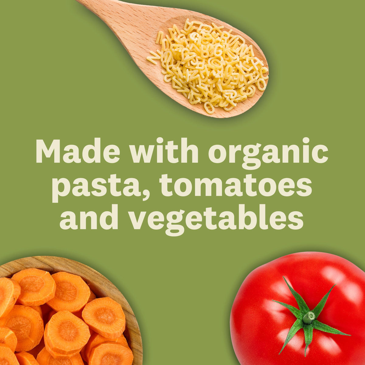 Amy's Alphabet Soup nutrition label highlights protein and fiber