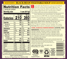 12-can packaging design and labeling for Amy's Organic soup.