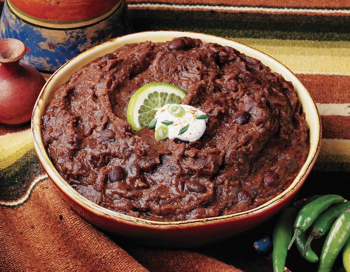 Amy's refried black beans served in burrito for satisfying meals