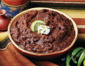 Amy's refried black beans served in burrito for satisfying meals