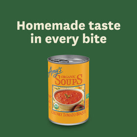 Amy's 12-pack cans on display for easy meal planning