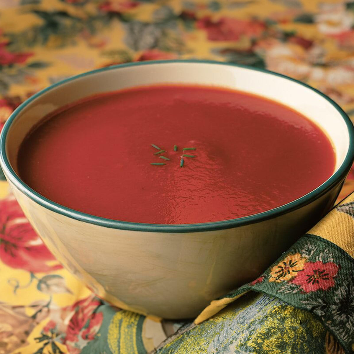 Amy's Cream of Tomato Soup with organic sun-ripened tomatoes for rich flavor.