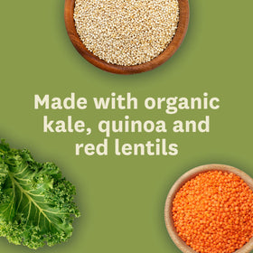 Amy's Soup label close-up shows gluten-free and vegan certifications for plant-based meals.