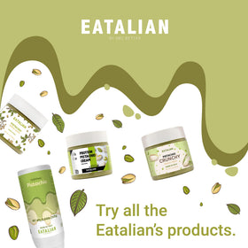 AMZ BETTER EATALIAN pistachio cream pairs with ice cream for a refined treat.